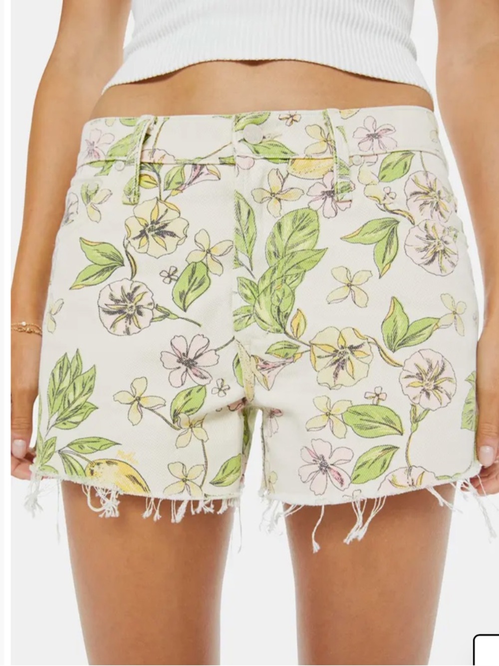 NWT Mother Denim dodger cutoff shorts lemonade stand